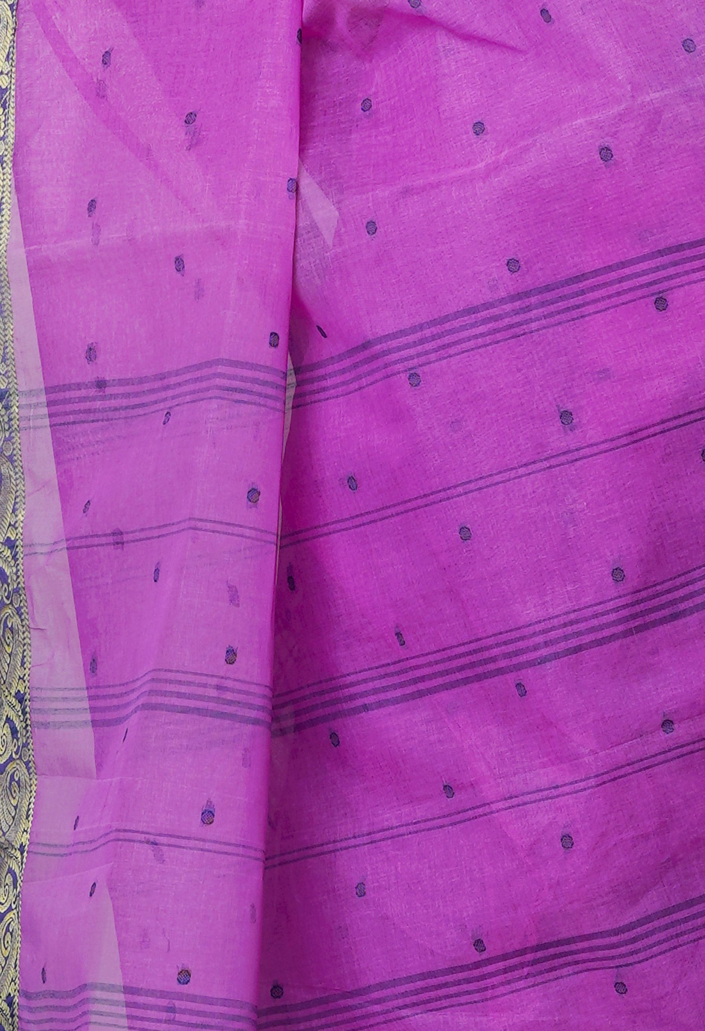 Pink Pure  Handloom Superfine Bengal Cotton Saree-UNM69604