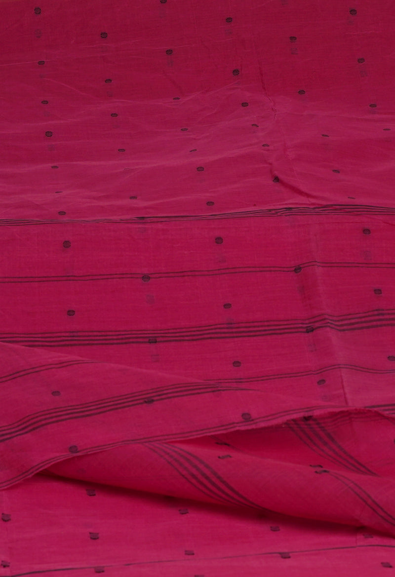 Pink Pure  Handloom Superfine Bengal Cotton Saree-UNM69615