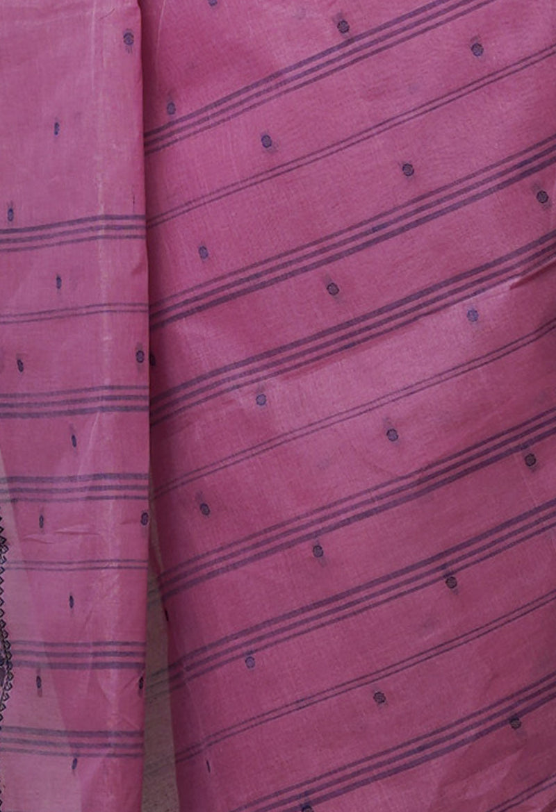 Light Purple Pure  Handloom Superfine Bengal Cotton Saree-UNM69616