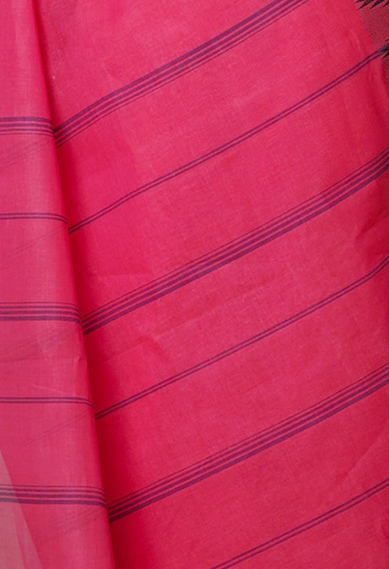 Pink Pure  Handloom Superfine Bengal Cotton Saree-UNM69620