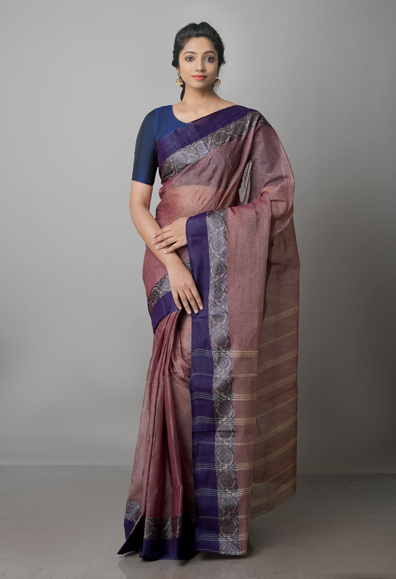 Pink Pure  Handloom Superfine Bengal Cotton Saree-UNM69647