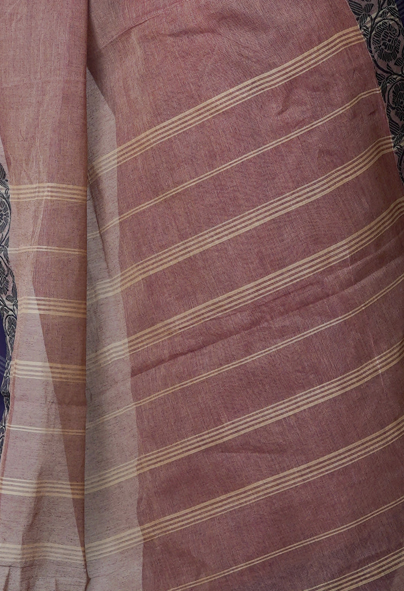 Pink Pure  Handloom Superfine Bengal Cotton Saree-UNM69647