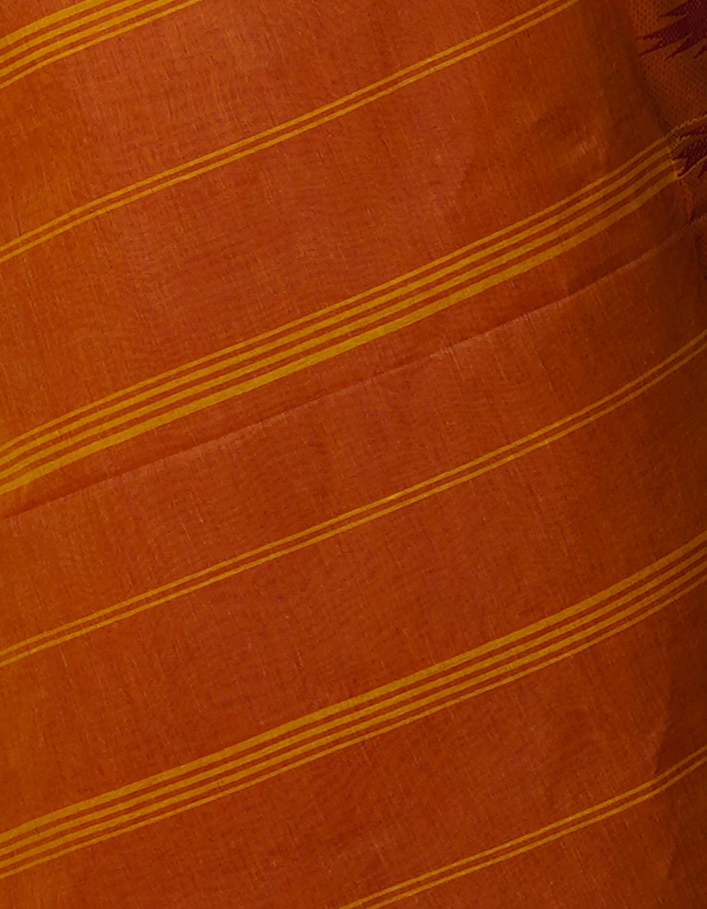 Rust Orange Pure  Handloom Superfine Bengal Cotton Saree-UNM69648
