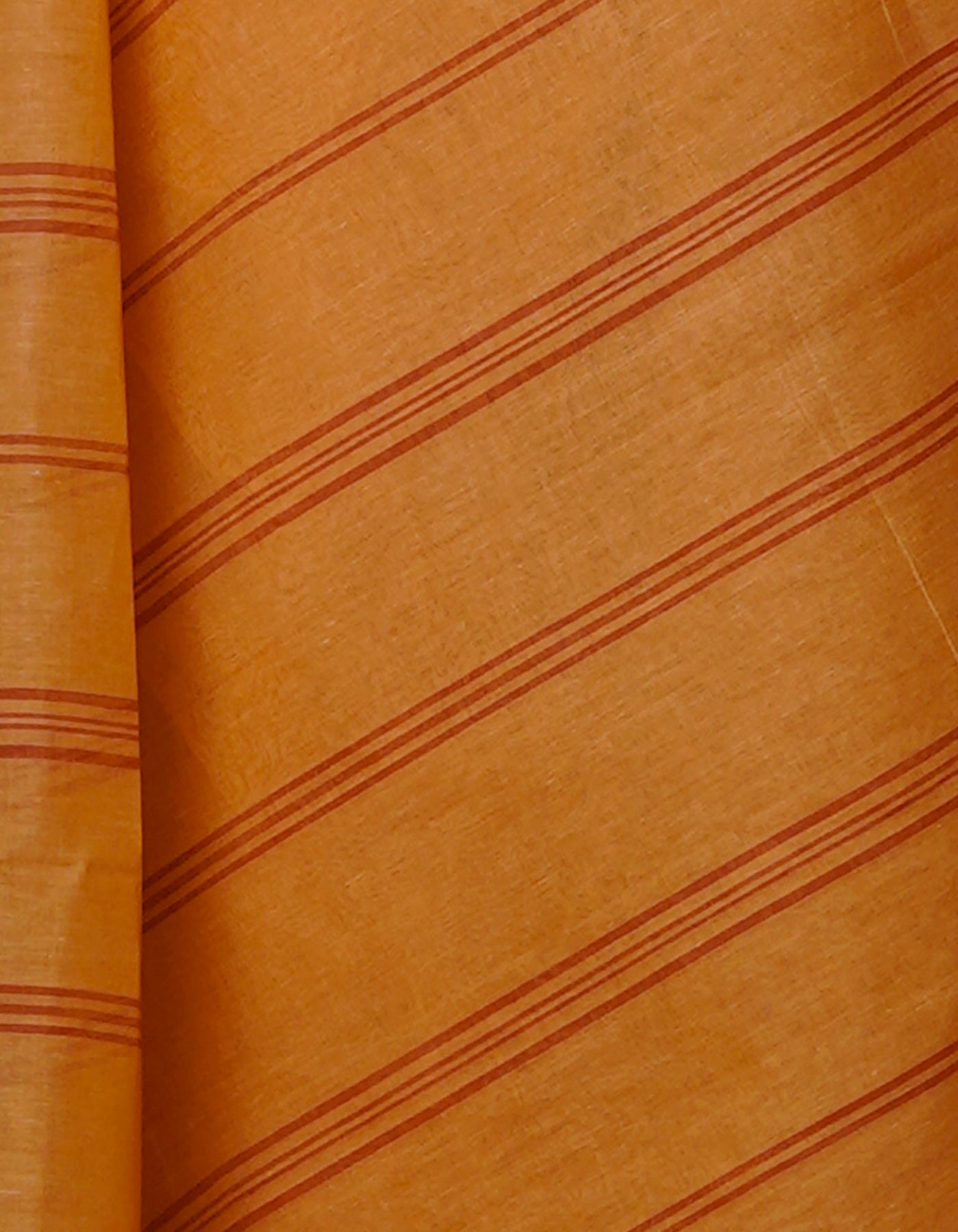 Pale Orange Pure  Handloom Superfine Bengal Cotton Saree-UNM69653