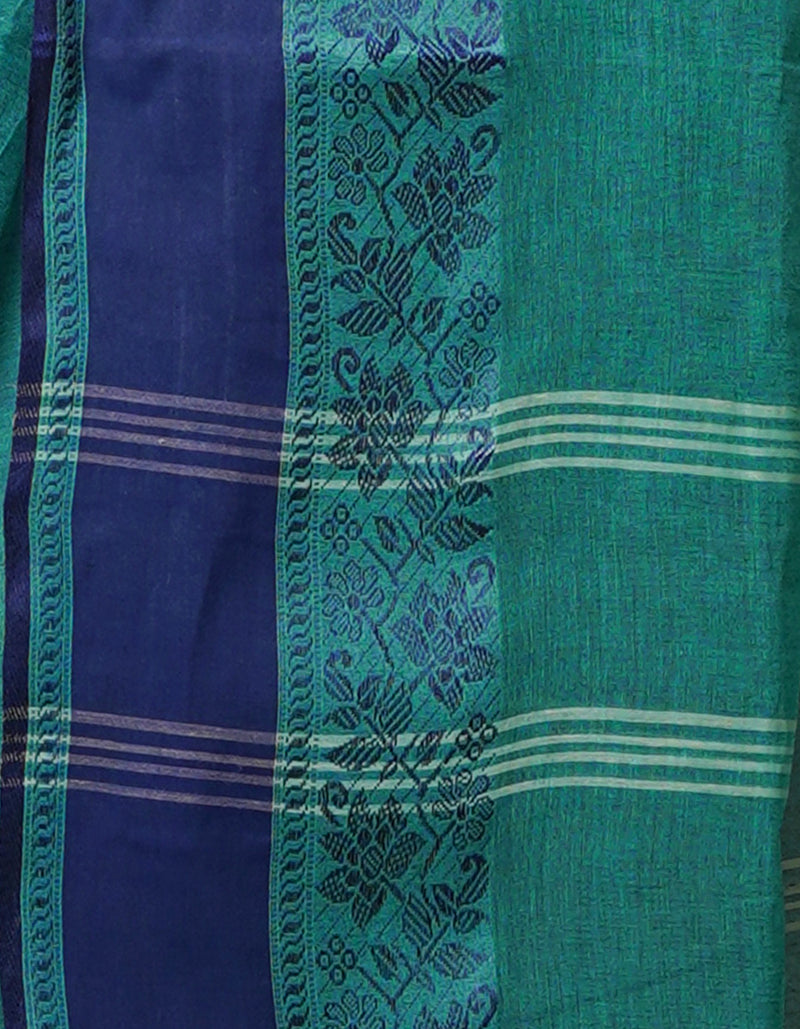 Green Pure  Handloom Superfine Bengal Cotton Saree-UNM69658