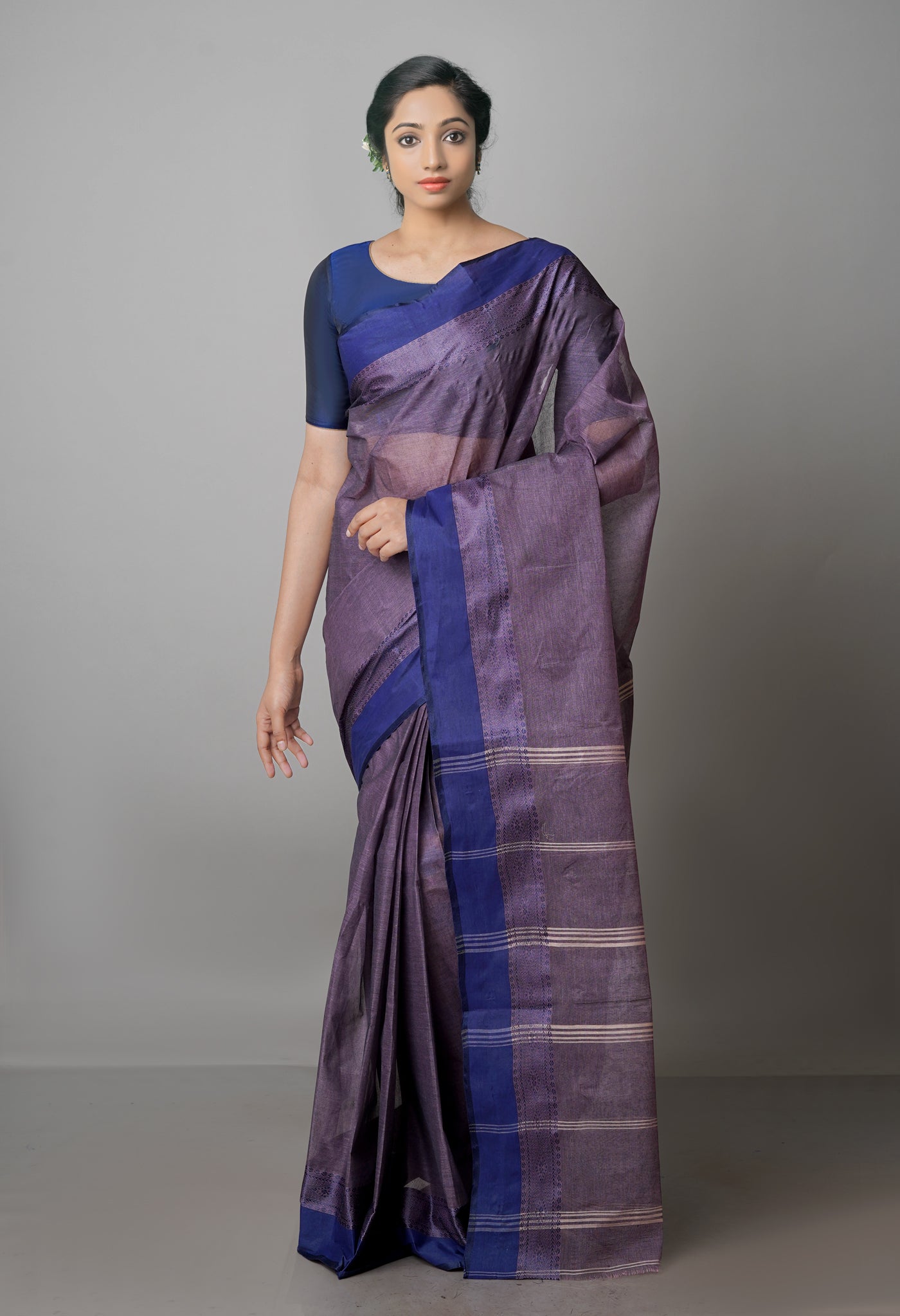 Pink Pure Handloom Superfine Bengal Cotton Saree