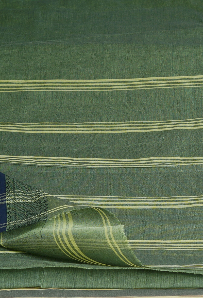 Green Pure  Handloom Superfine Bengal Cotton Saree-UNM69669