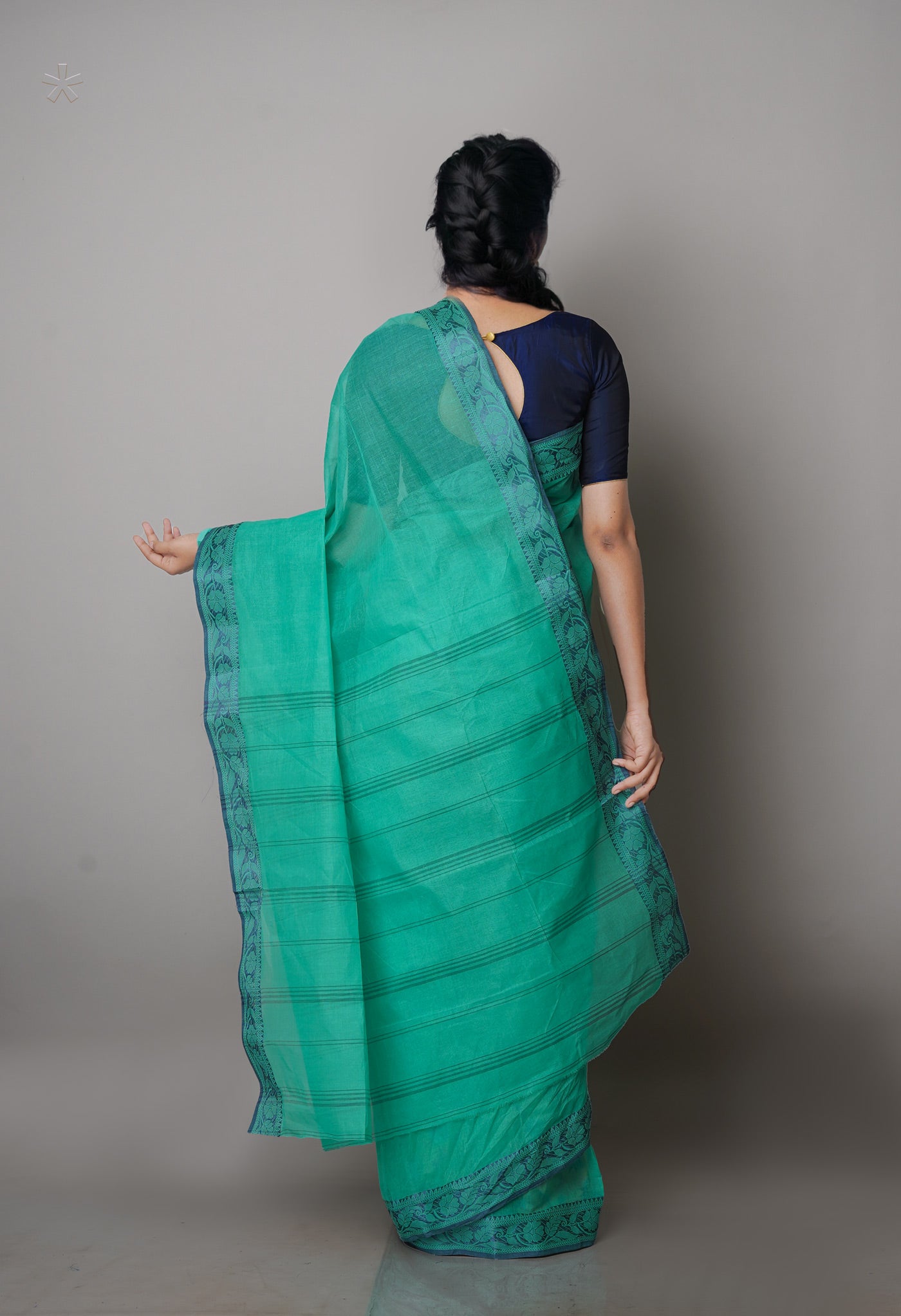 Green Pure Handloom Bengal Cotton Saree