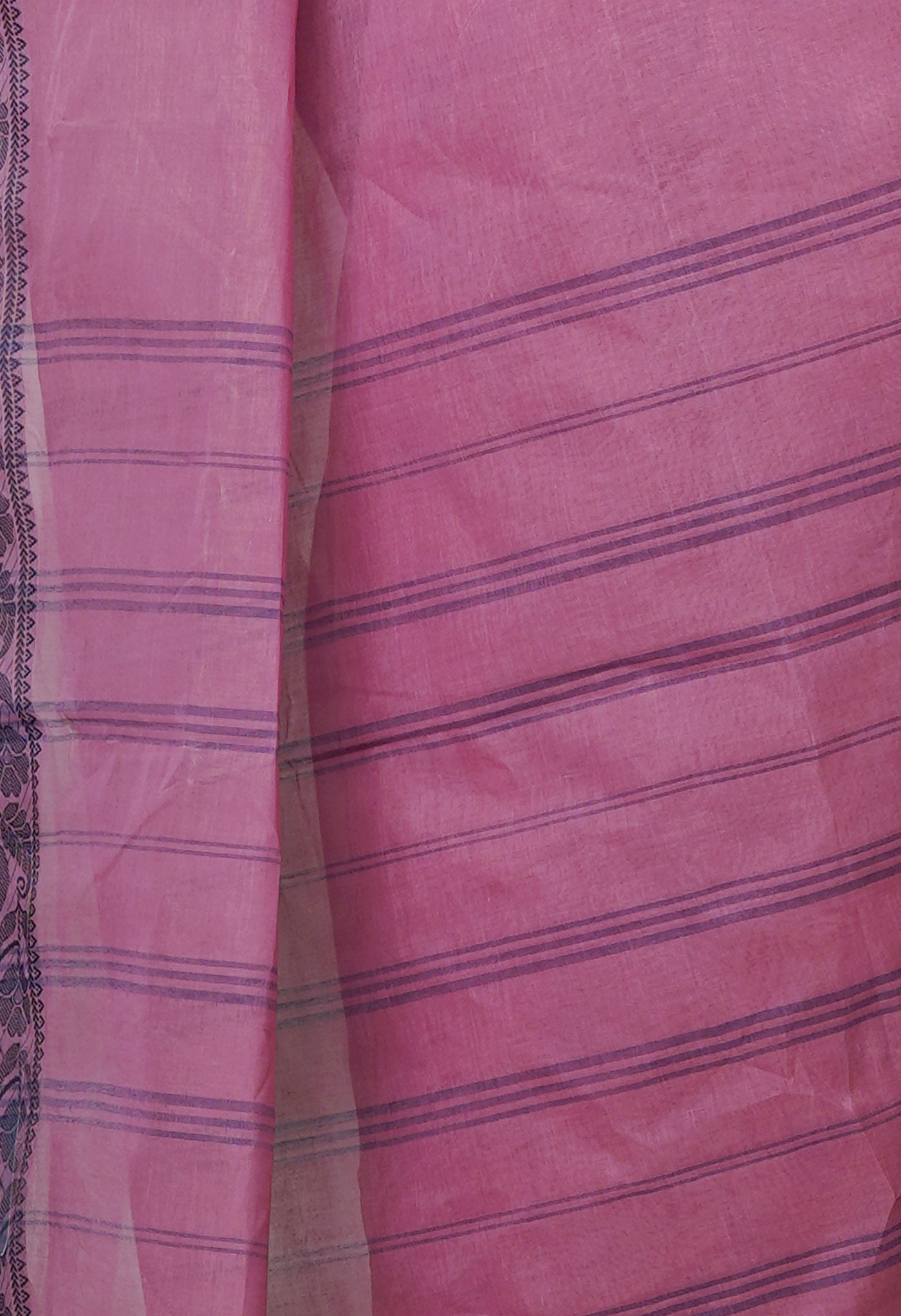 Pink Pure  Handloom Superfine Bengal Cotton Saree-UNM69681