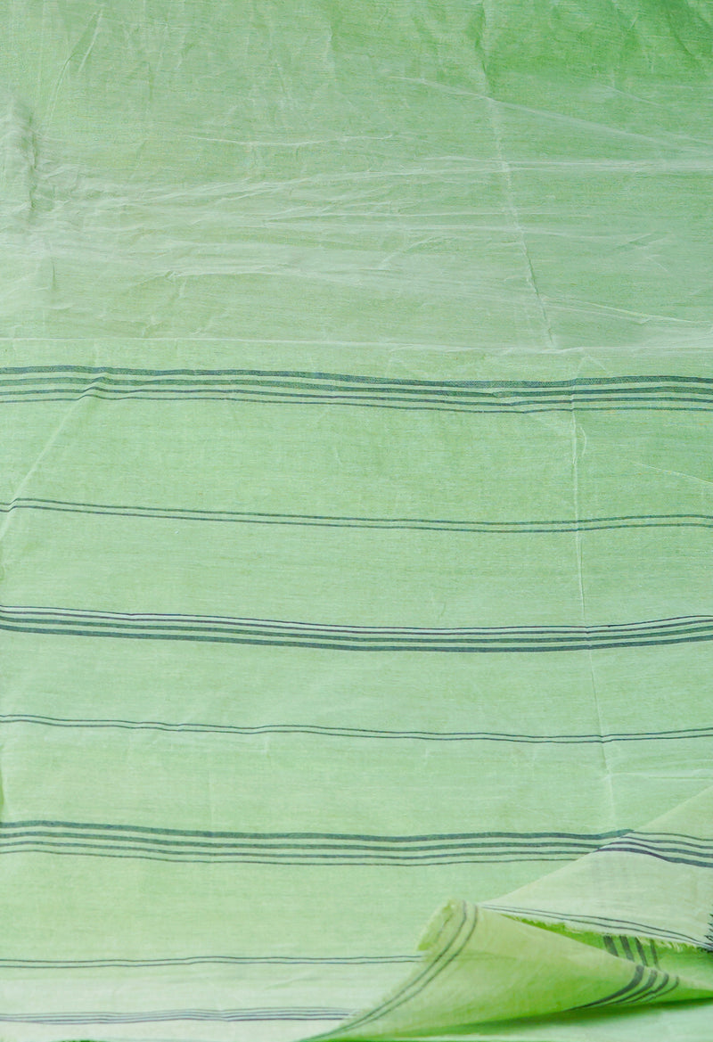 Green Pure  Handloom Superfine Bengal Cotton Saree-UNM69684