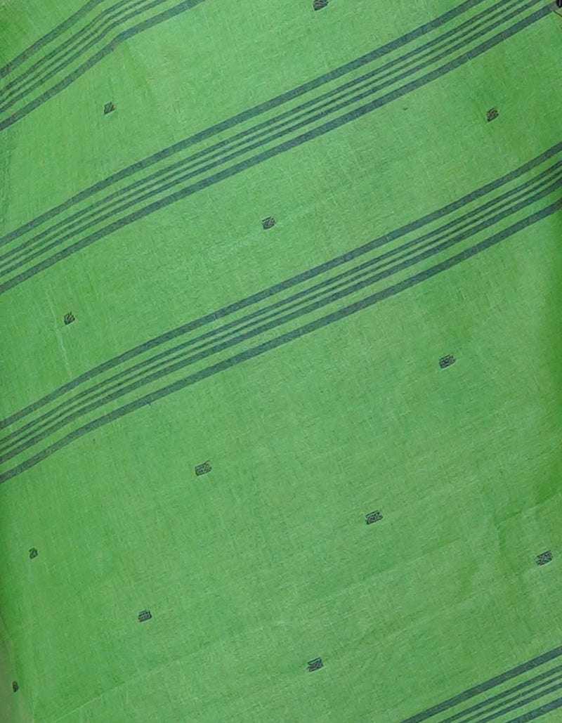 Green Pure  Handloom Superfine Bengal Cotton Saree-UNM69688