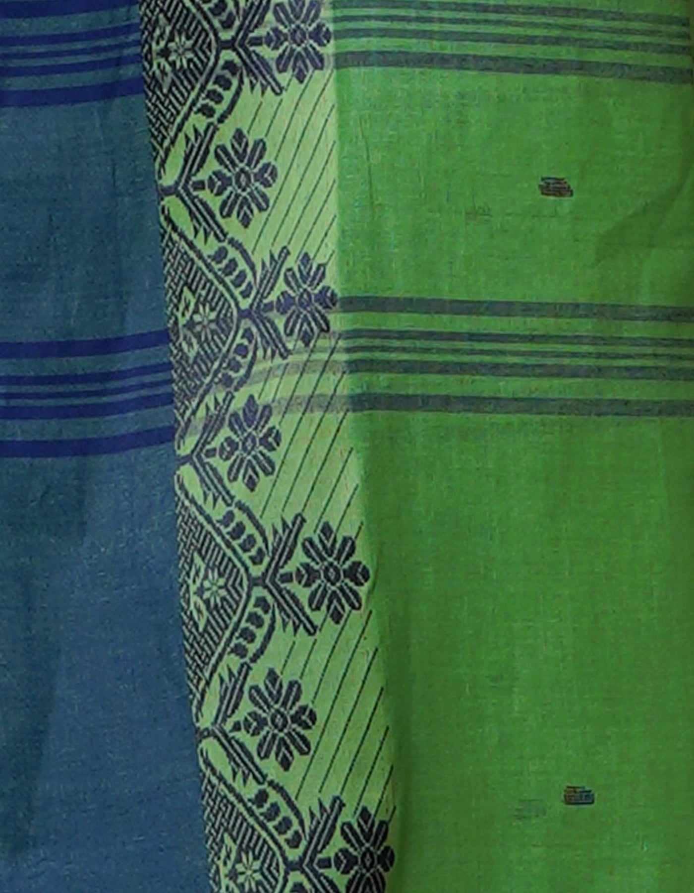 Green Pure  Handloom Superfine Bengal Cotton Saree-UNM69688