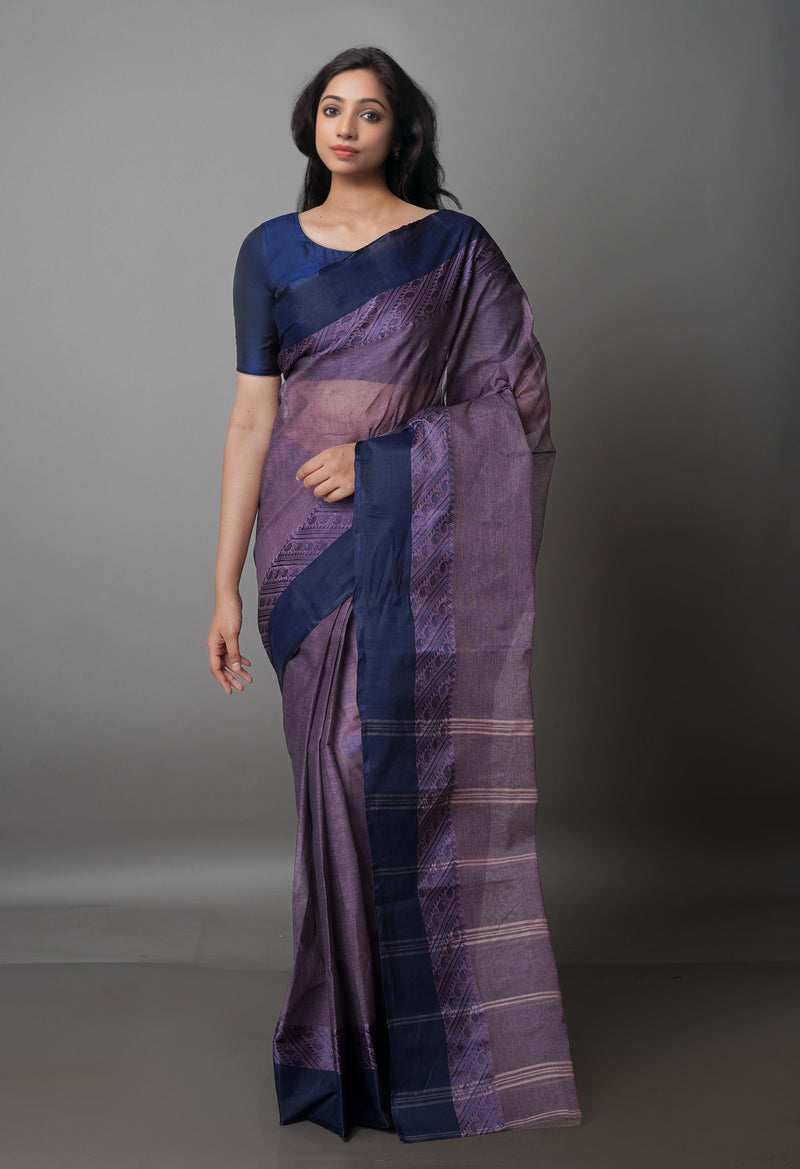 Pink Pure  Handloom Superfine Bengal Cotton Saree-UNM69698