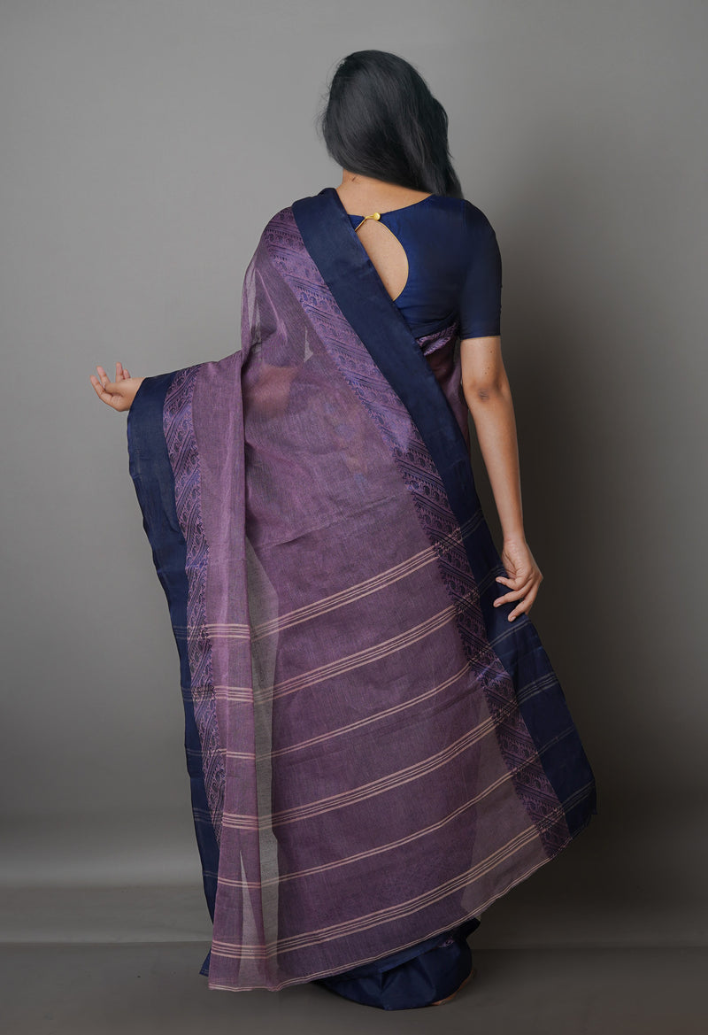 Pink Pure  Handloom Superfine Bengal Cotton Saree-UNM69698