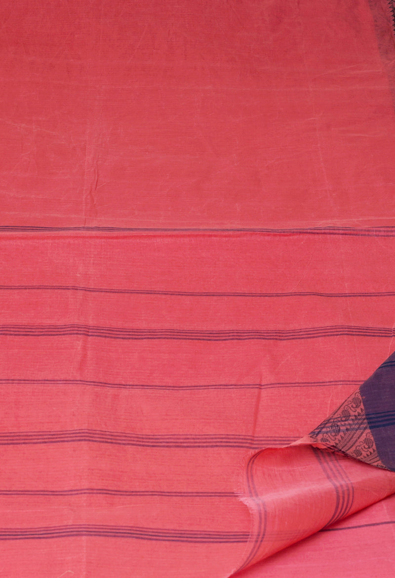 Pink Pure  Handloom Superfine Bengal Cotton Saree-UNM69705