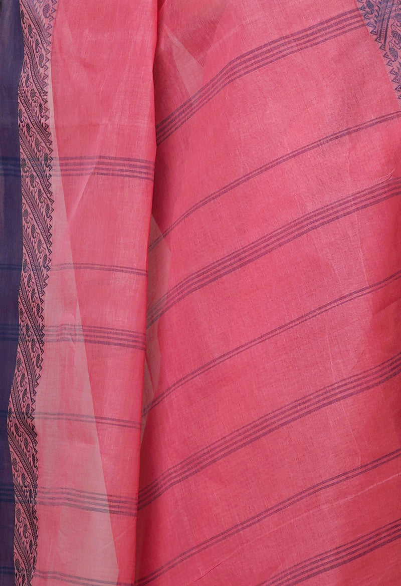 Pink Pure  Handloom Superfine Bengal Cotton Saree-UNM69705
