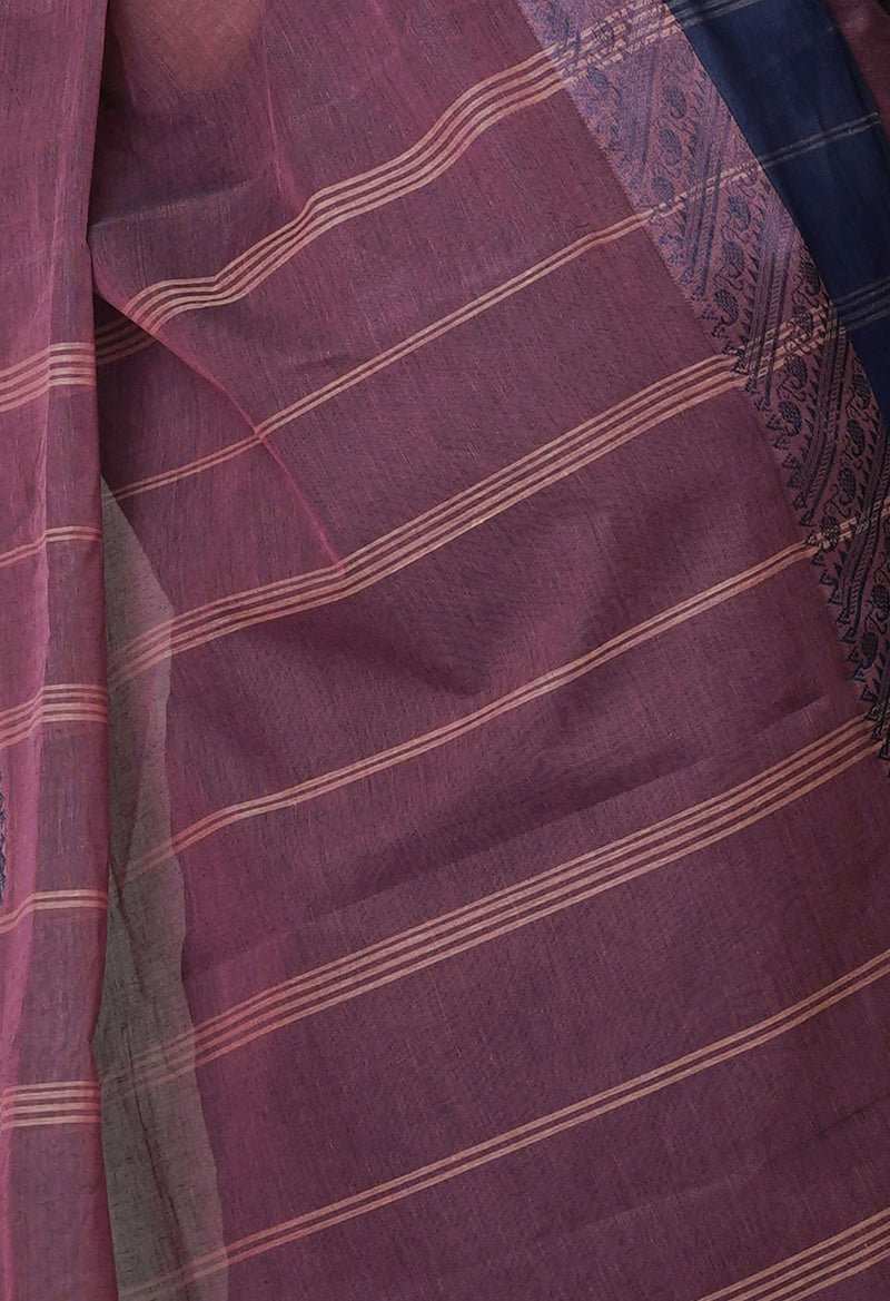 Pink Pure  Handloom Superfine Bengal Cotton Saree-UNM69708