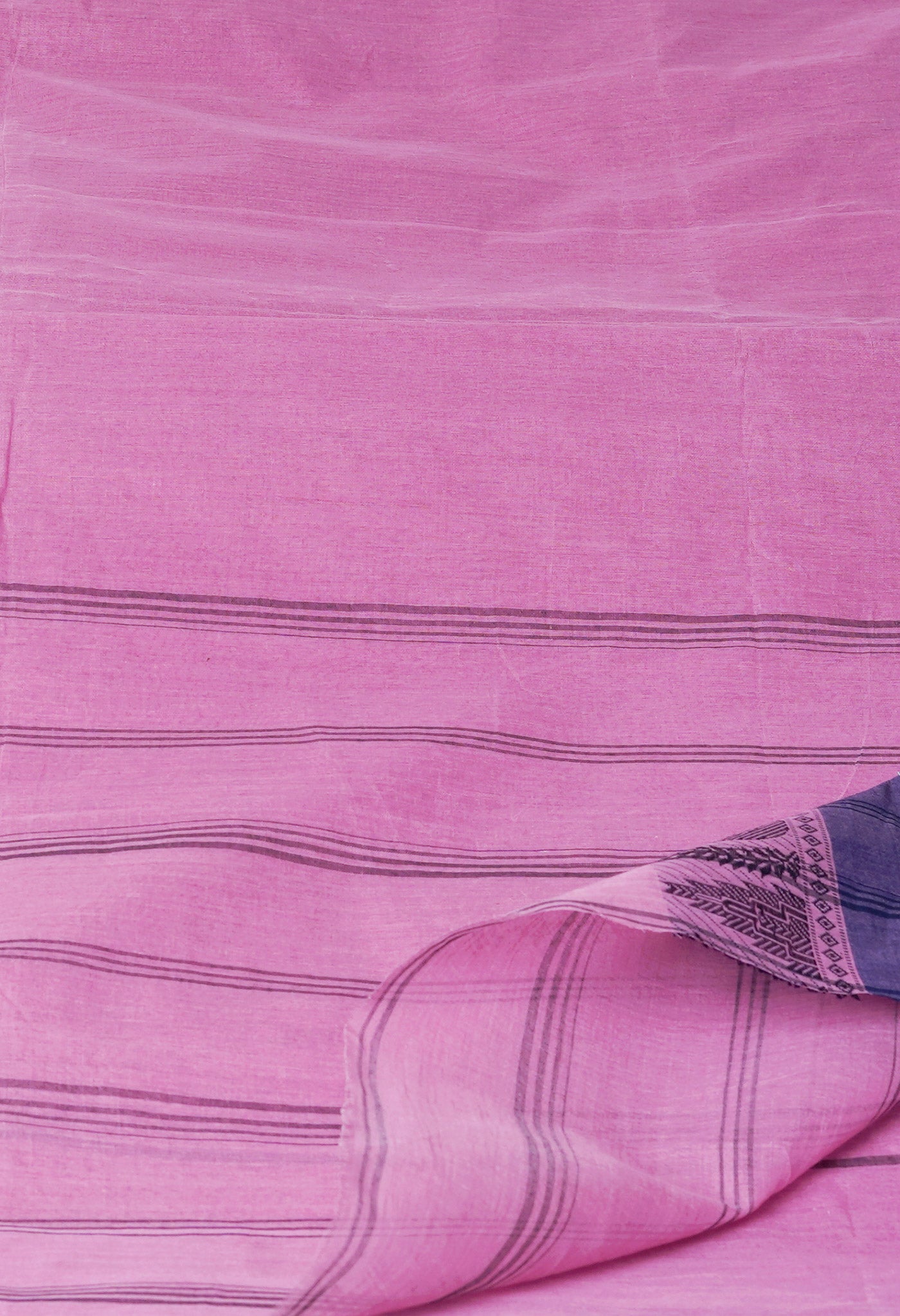 Pink Pure  Handloom Superfine Bengal Cotton Saree-UNM69712