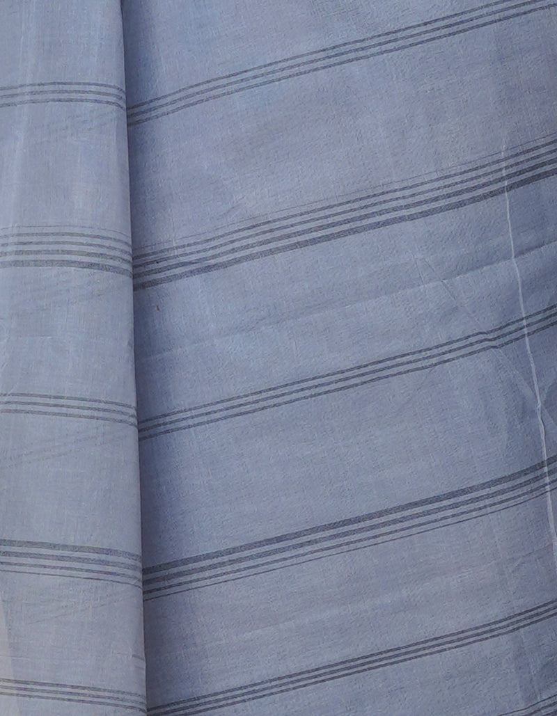 Grey Pure  Handloom Superfine Bengal Cotton Saree-UNM69719