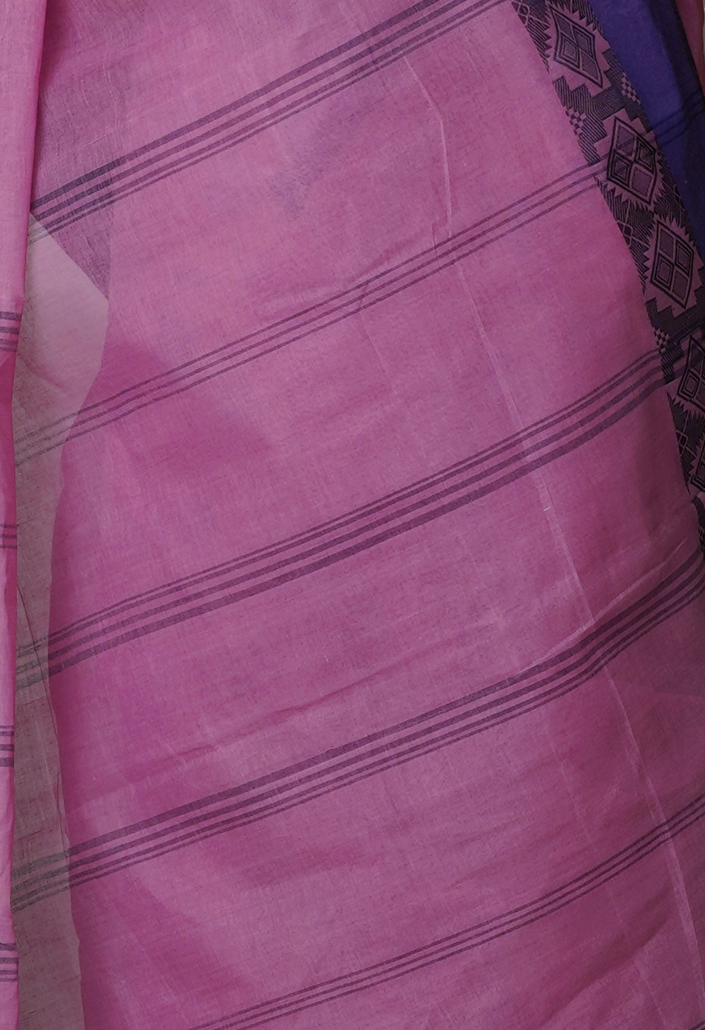 Pink Pure  Handloom Superfine Bengal Cotton Saree-UNM69723