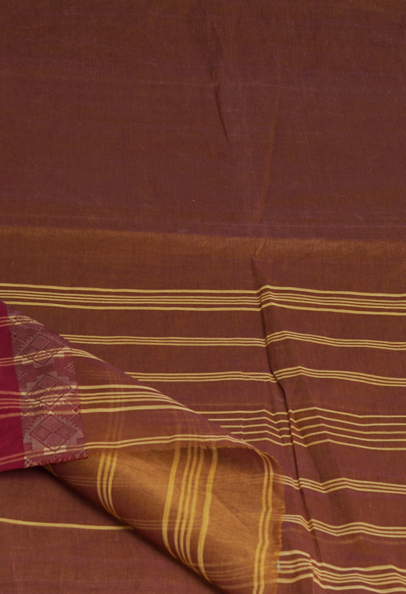Red Pure  Handloom Superfine Bengal Cotton Saree-UNM69729