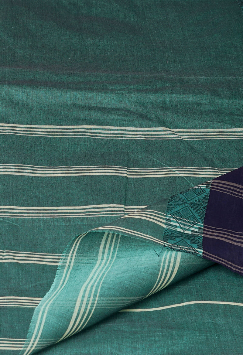 Green Pure  Handloom Superfine Bengal Cotton Saree-UNM69731