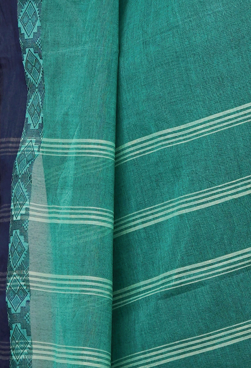 Green Pure  Handloom Superfine Bengal Cotton Saree-UNM69731