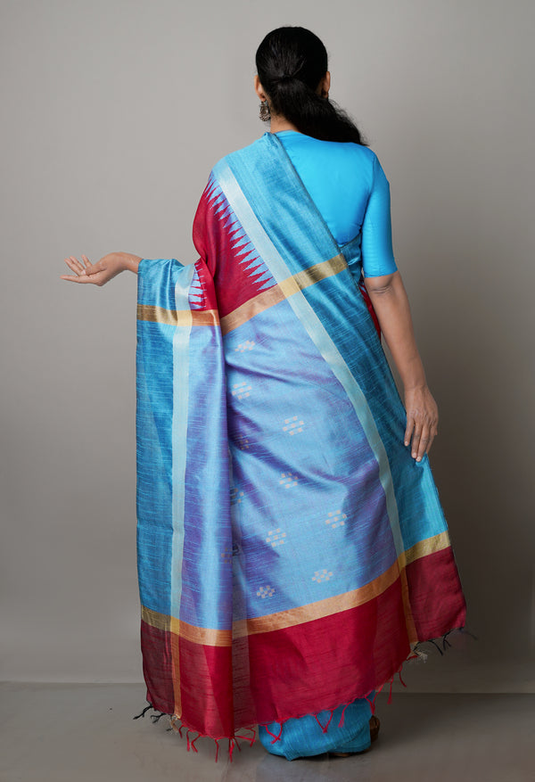 Burgundy  Dupion  Silk Saree-UNM69756