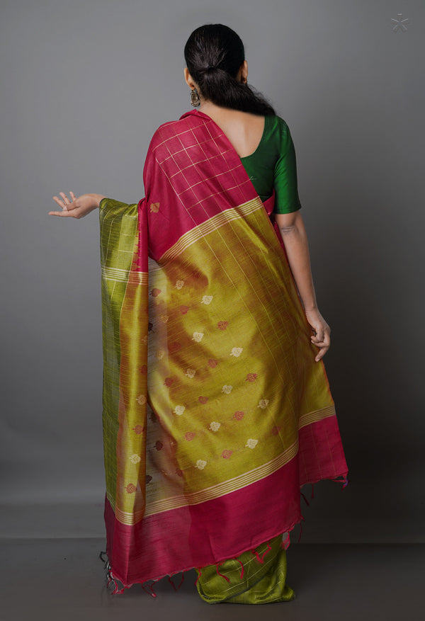 Maroon  Dupion  Silk Saree-UNM69768