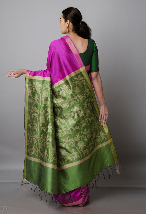 Pink  Dupion  Silk Saree-UNM69769