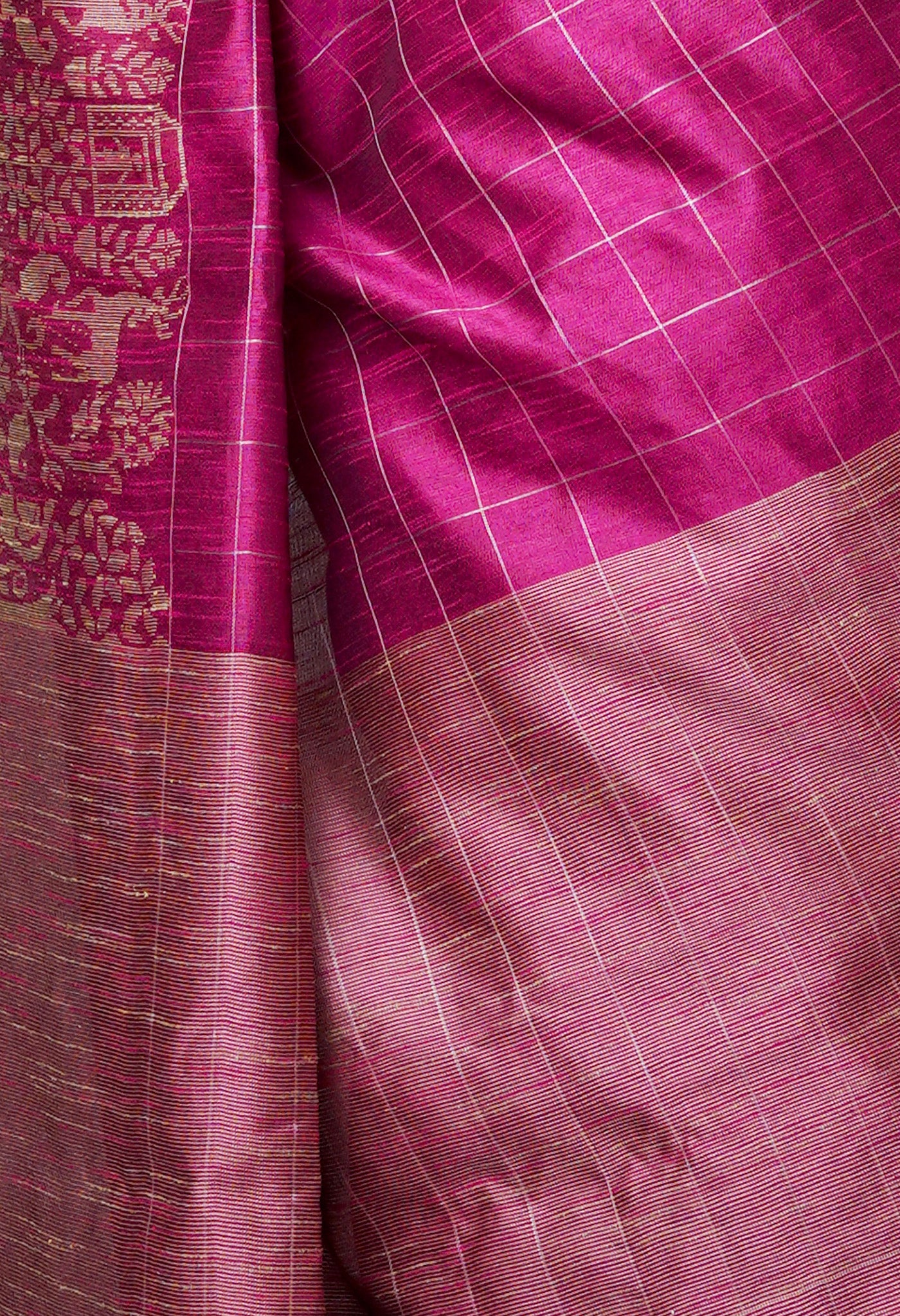 Pink  Dupion  Silk Saree-UNM69816
