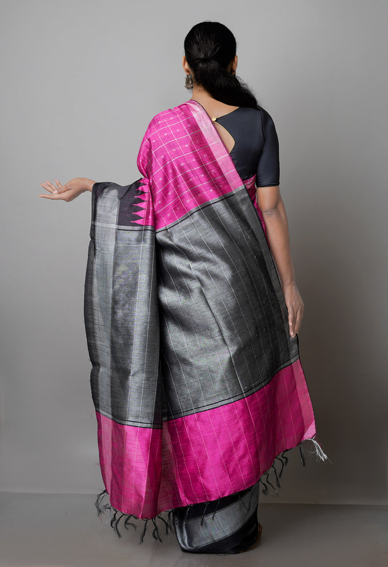 Pink  Dupion  Silk Saree-UNM69824