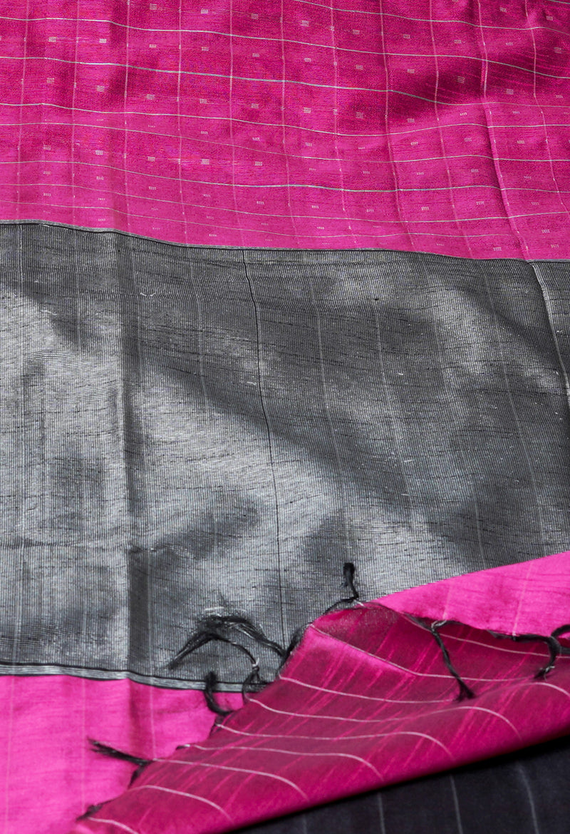 Pink  Dupion  Silk Saree-UNM69824