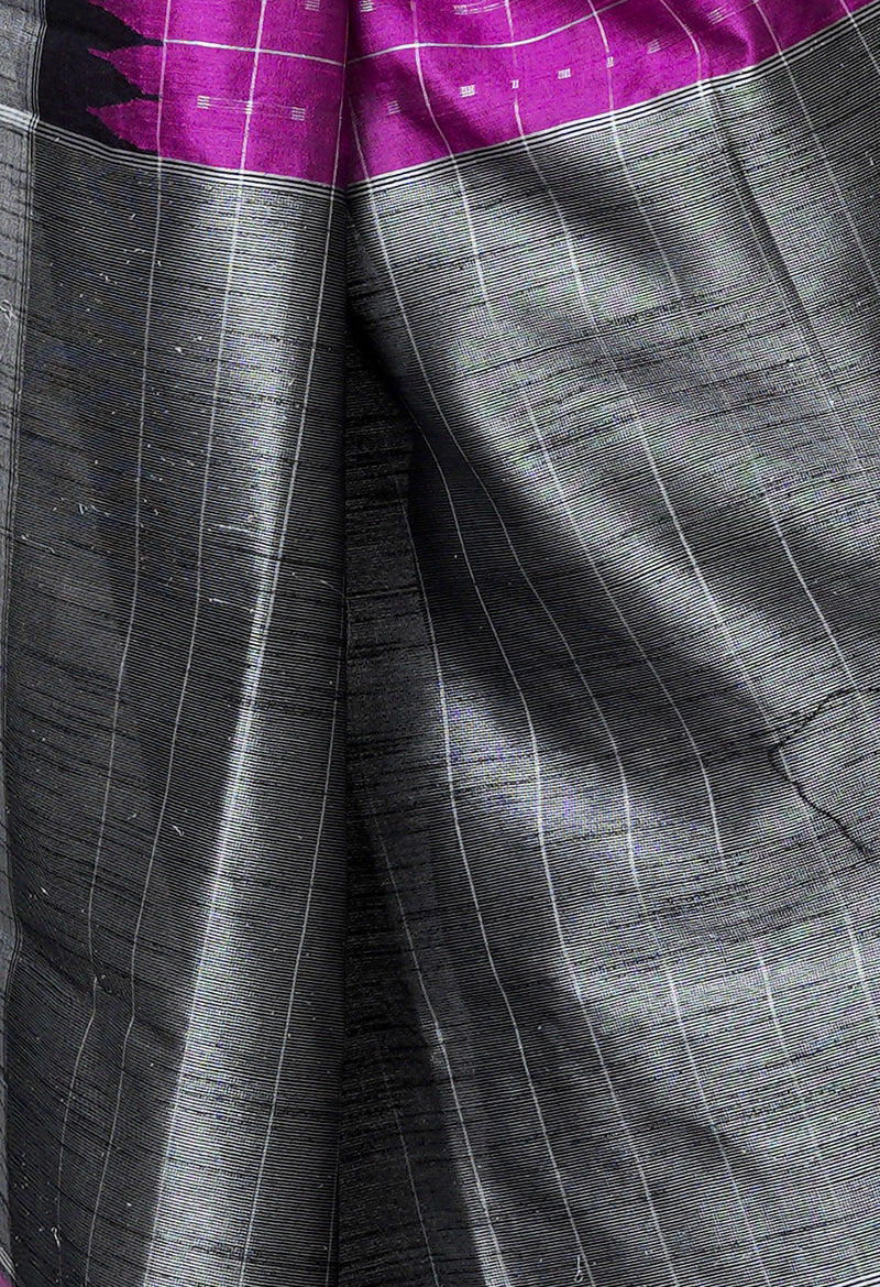 Purple  Dupion  Silk Saree-UNM69829