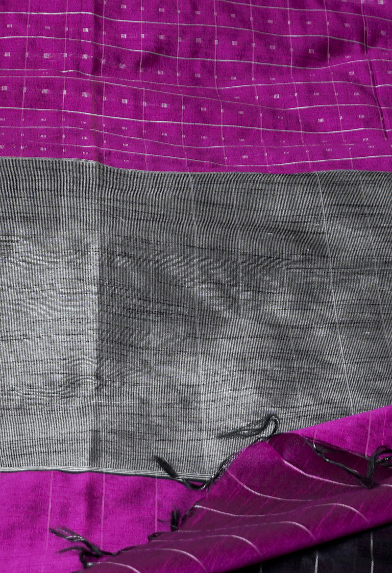 Purple  Dupion  Silk Saree-UNM69829
