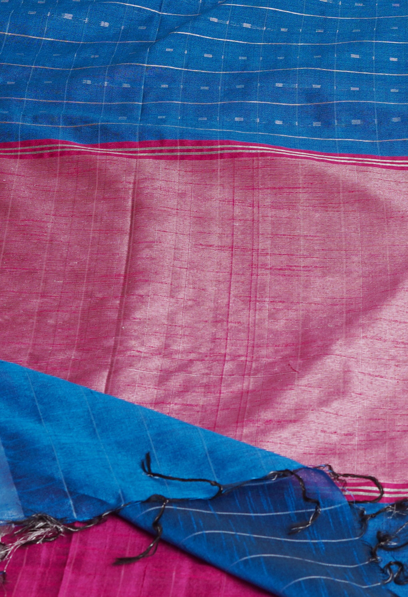 Blue  Dupion  Silk Saree-UNM69831