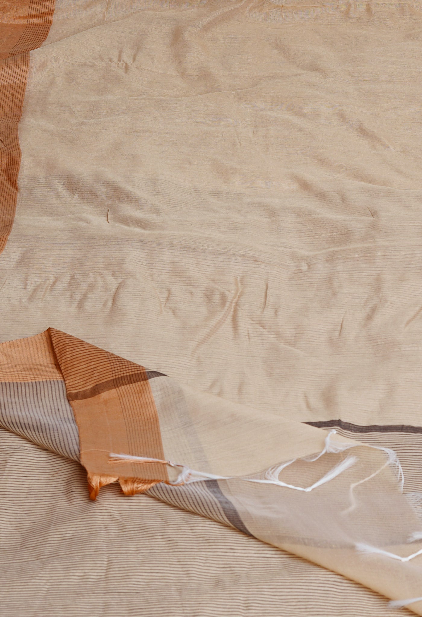 Cream  Chanderi  Sico Saree-UNM69835