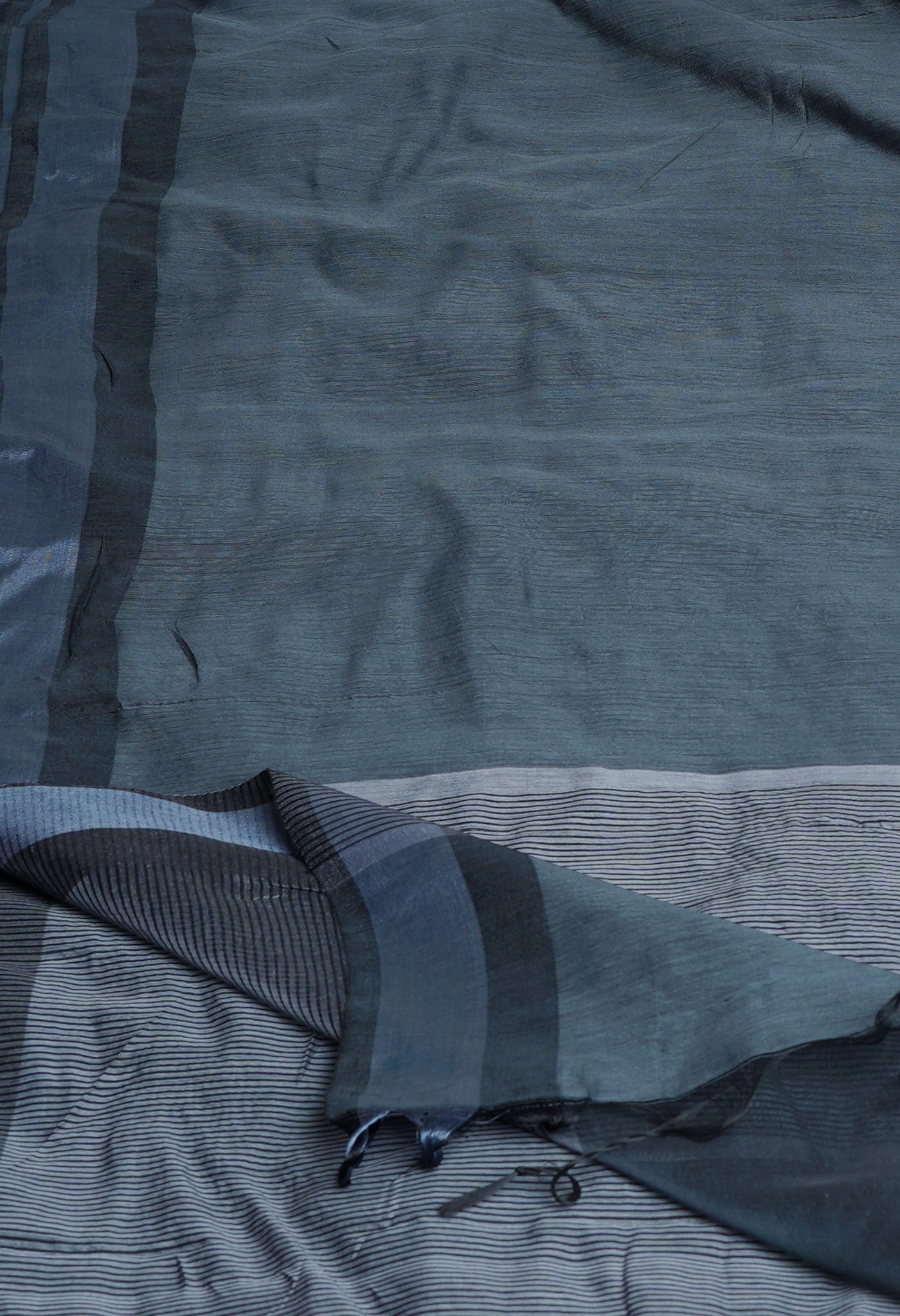 Dark Grey  Chanderi  Sico Saree-UNM69840