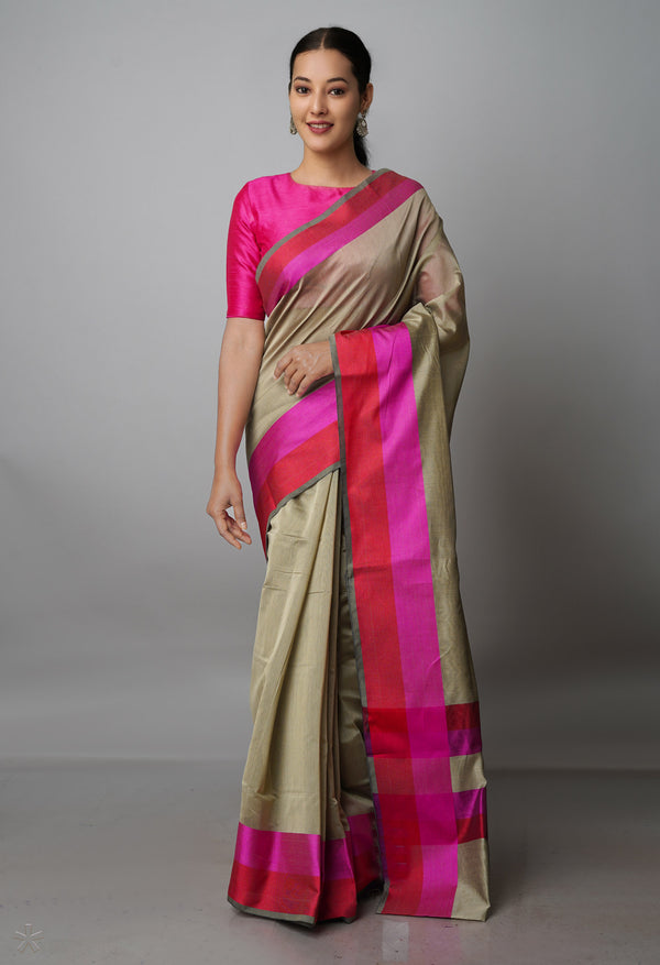 Brandon Beige  Bangalore Sico Saree-UNM69885