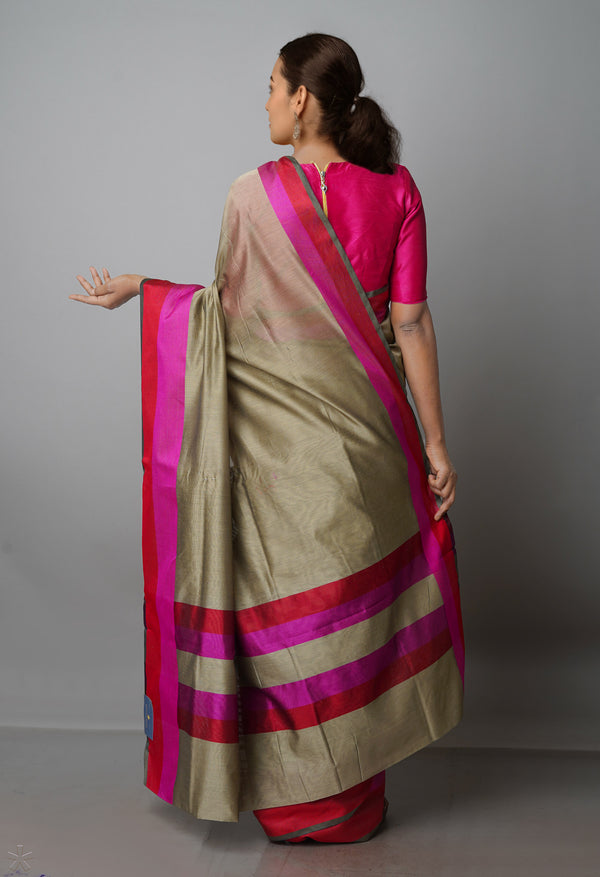 Brandon Beige  Bangalore Sico Saree-UNM69885