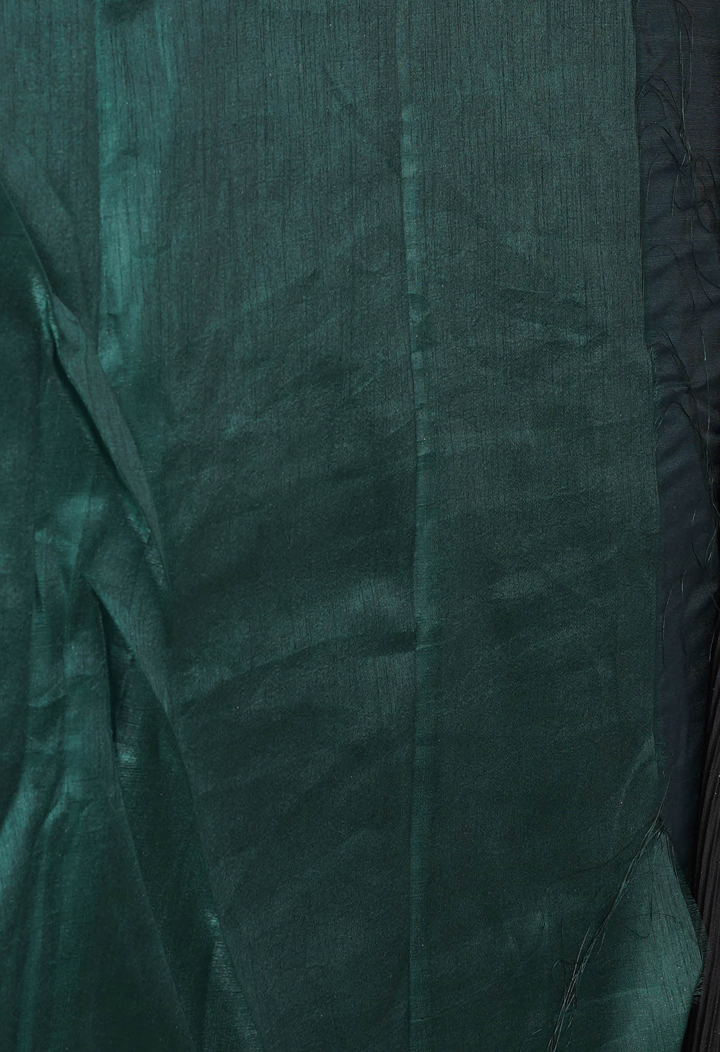 Dark Green  Crushed Soft Silk Saree-UNM69887