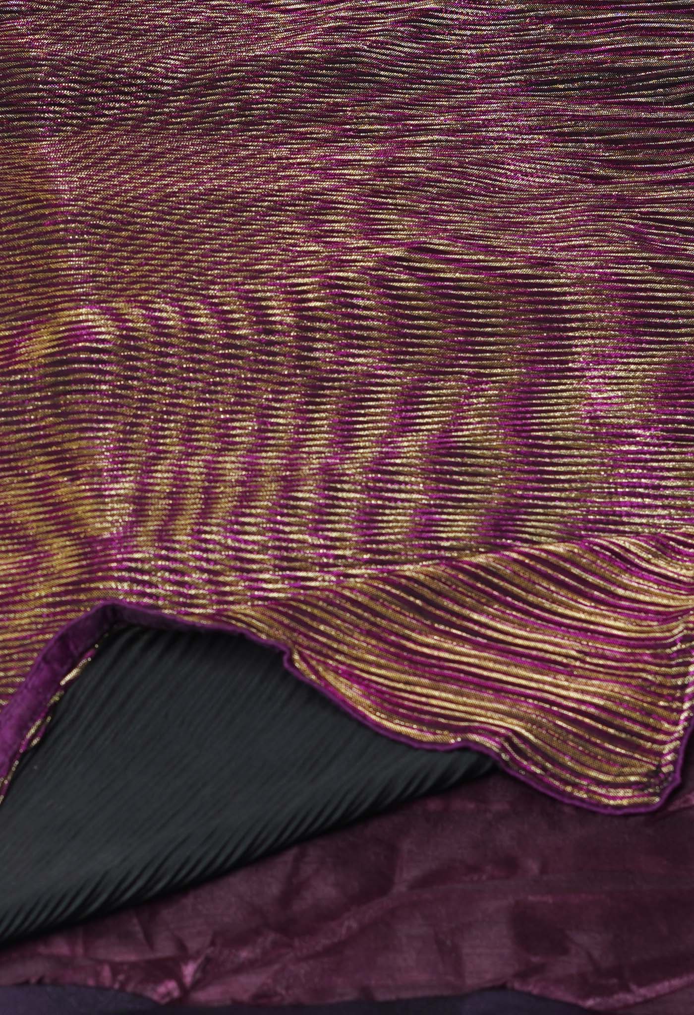 Purple  Crushed Soft Silk Saree-UNM69889