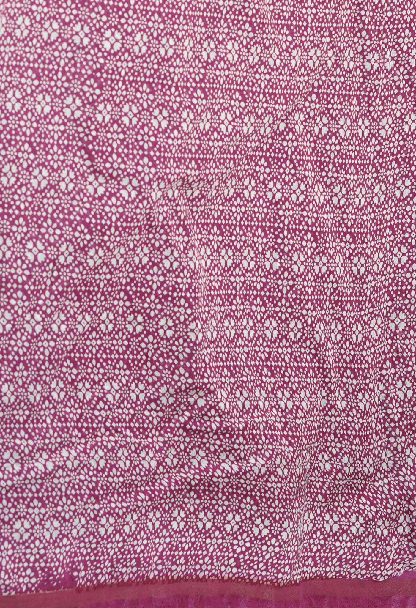 Navy Blue Screen Printed Chanderi Sico Saree