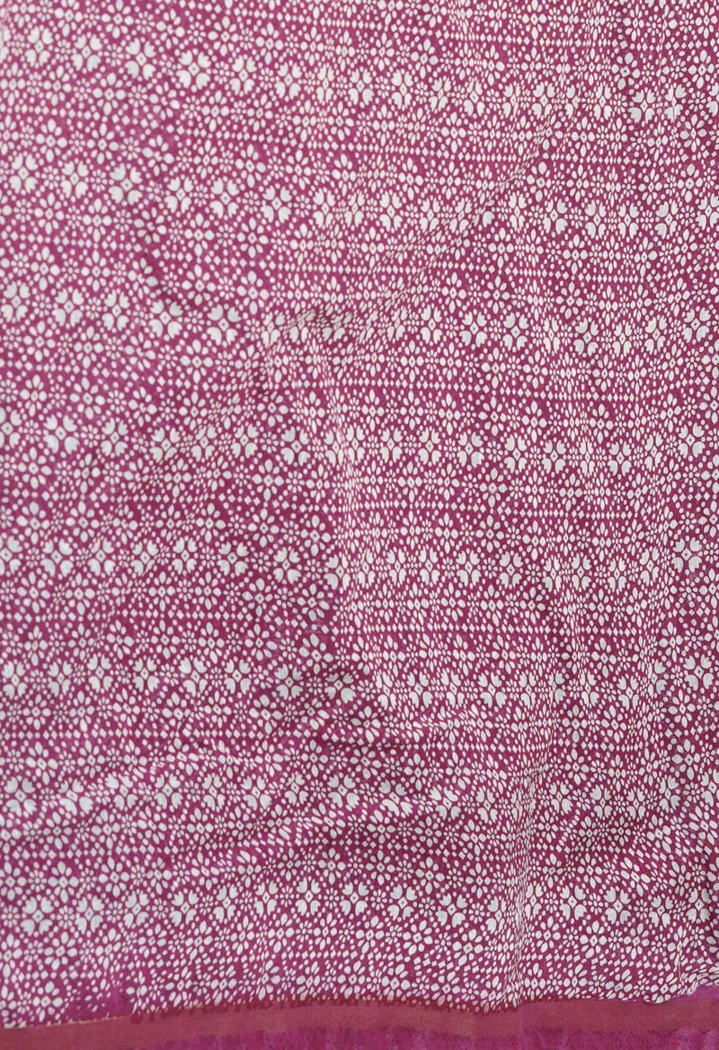 Navy Blue  Screen Printed Chanderi Sico Saree-UNM69905
