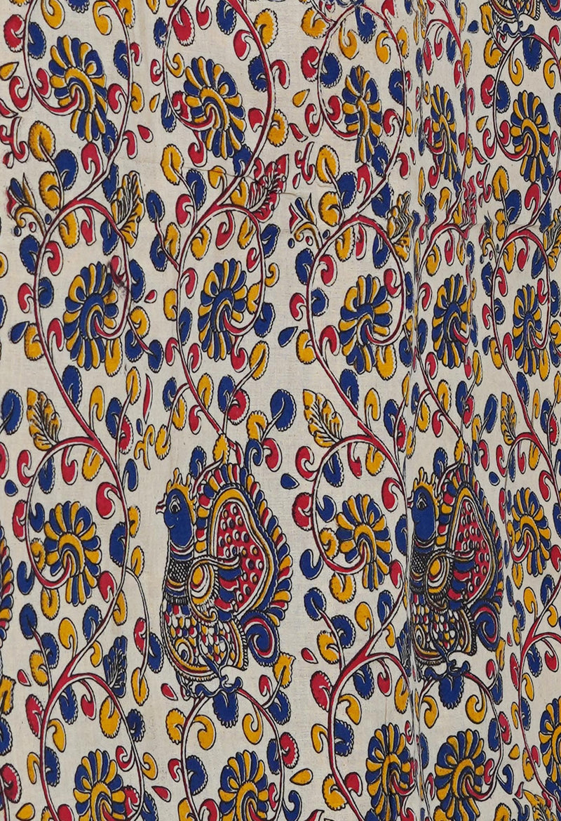 Yellow Pure  Block Printed Kota Cotton Saree-UNM69960