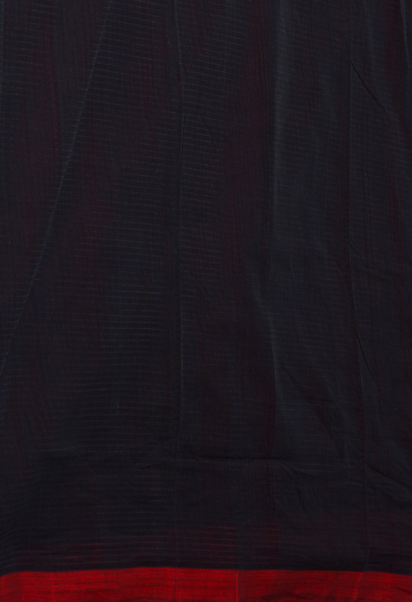 Red-Black Pure  Handloom Mangalagiri Cotton Saree-UNM70033
