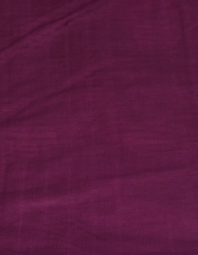 Grape Purple Pure  Batik Chanderi Silk Saree-UNM70088
