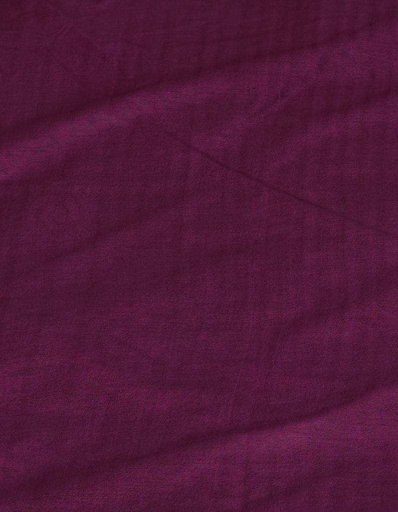 Grape Purple Pure  Batik Chanderi Silk Saree-UNM70093
