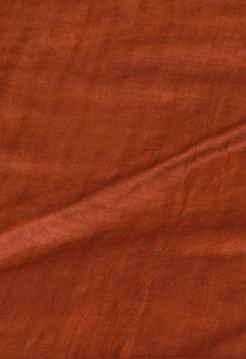 Brown Pure  Batik Chanderi Silk Saree-UNM70095