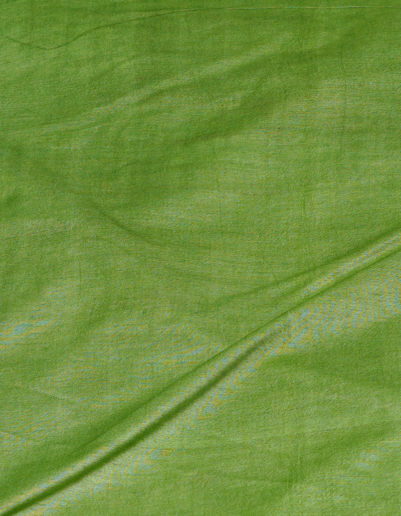 Green Pure  Batik Chanderi Silk Saree-UNM70101